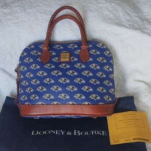 NWOT Ravens Dooney and Bourke zip zip satchel